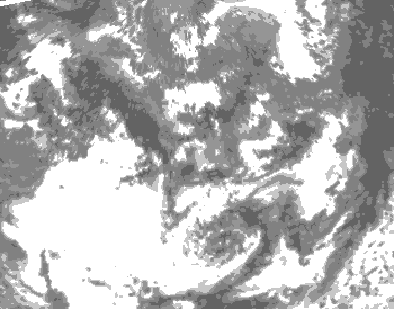GDPS total cloud 126 hour forecast chart for Canada based on 2025/06/04 1200Z data