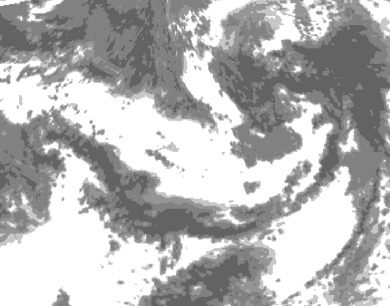 GDPS total cloud 216 hour forecast chart for Canada based on 2025/06/04 1200Z data