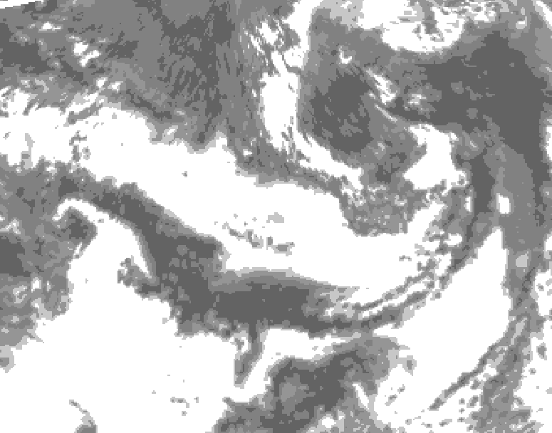 GDPS total cloud 222 hour forecast chart for Canada based on 2025/06/04 1200Z data