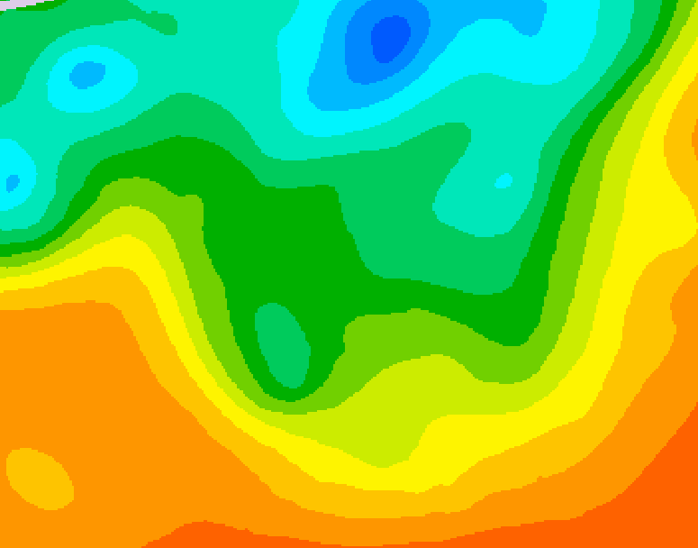 GDPS 500 millibar geopotential height 072 hour forecast chart for Canada based on 2025/06/05 0000Z data