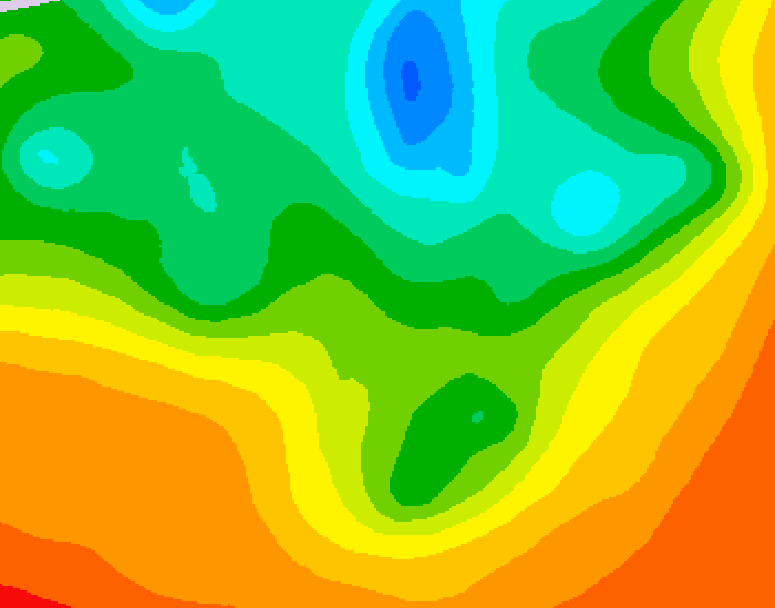GDPS 500 millibar geopotential height 114 hour forecast chart for Canada based on 2025/06/05 0000Z data