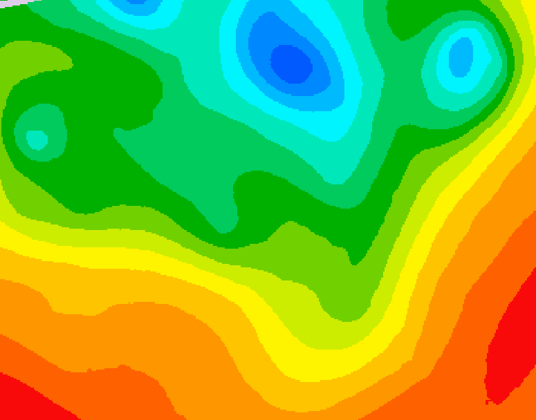 GDPS 500 millibar geopotential height 138 hour forecast chart for Canada based on 2025/06/05 0000Z data