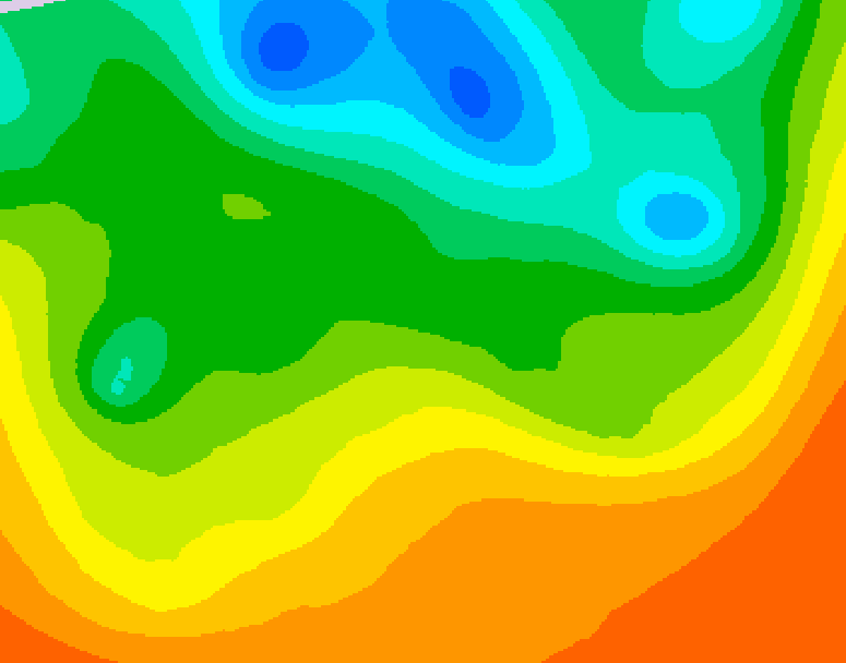 GDPS 500 millibar geopotential height 186 hour forecast chart for Canada based on 2025/06/05 0000Z data