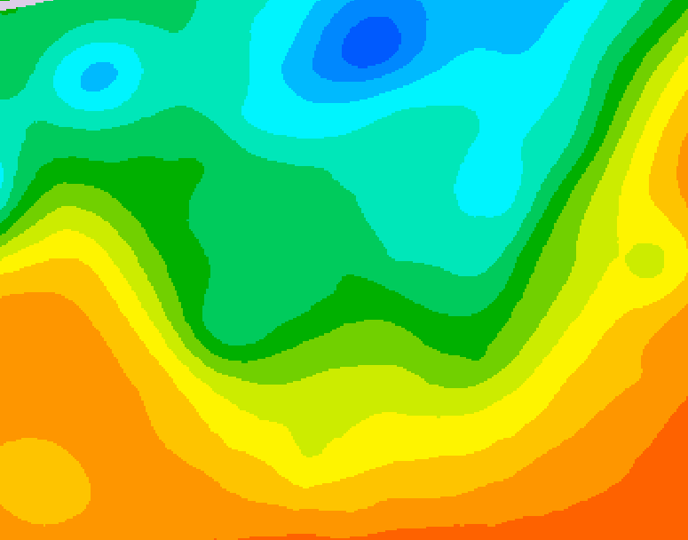 GDPS 500 millibar geopotential height 048 hour forecast chart for Canada based on 2025/06/05 1200Z data