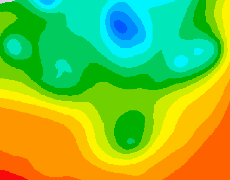 GDPS 500 millibar geopotential height 102 hour forecast chart for Canada based on 2025/06/05 1200Z data
