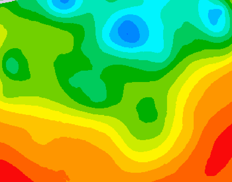 GDPS 500 millibar geopotential height 132 hour forecast chart for Canada based on 2025/06/05 1200Z data