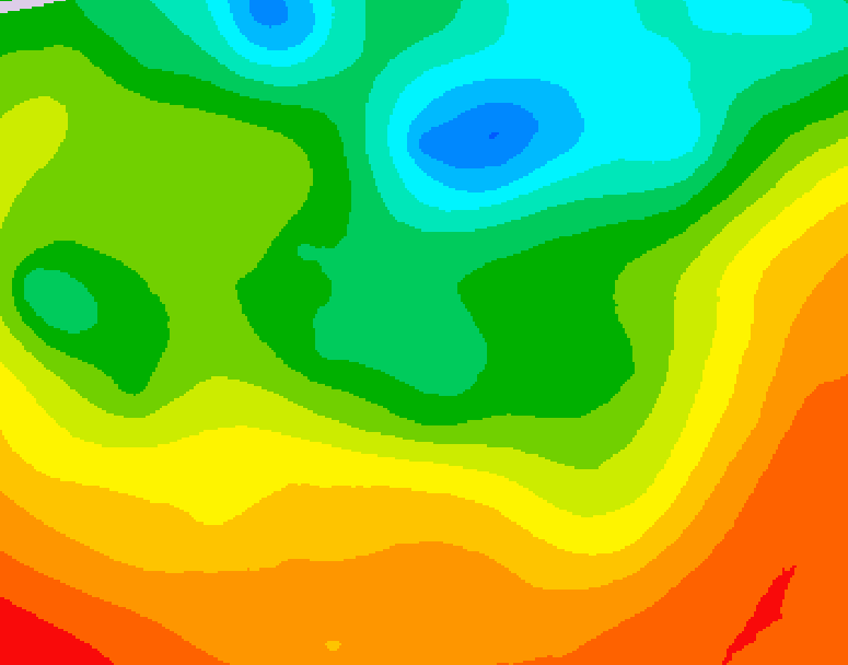 GDPS 500 millibar geopotential height 150 hour forecast chart for Canada based on 2025/06/05 1200Z data