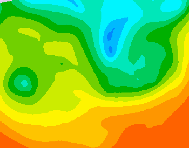 GDPS 500 millibar geopotential height 180 hour forecast chart for Canada based on 2025/06/05 1200Z data
