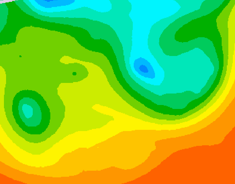 GDPS 500 millibar geopotential height 198 hour forecast chart for Canada based on 2025/06/05 1200Z data