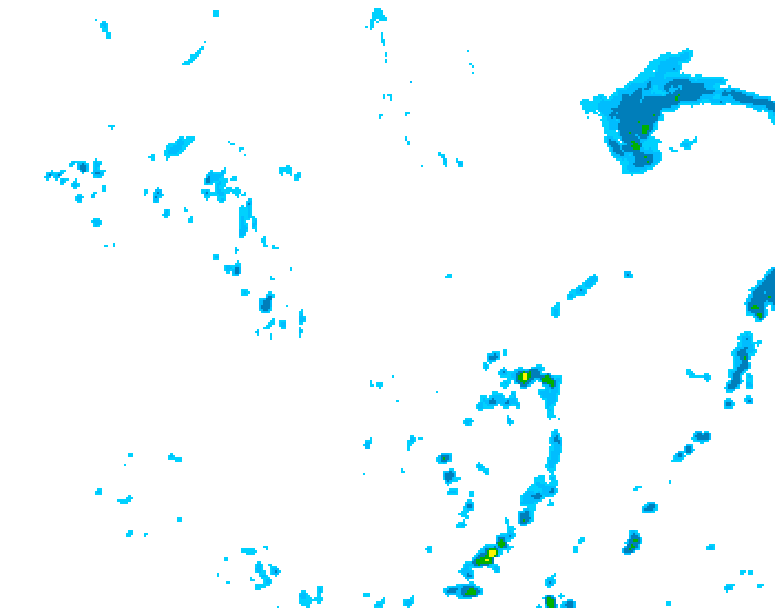 GDPS precipitation 120 hour forecast chart for Canada based on 2025/06/05 0000Z data