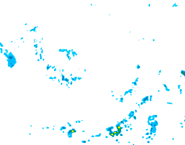 GDPS precipitation 036 hour forecast chart for Canada based on 2025/06/05 1200Z data
