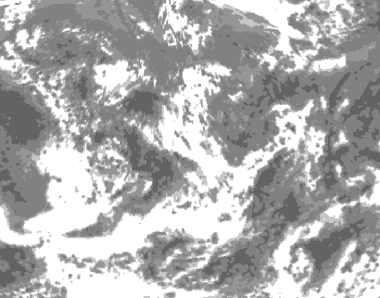 GDPS total cloud 048 hour forecast chart for Canada based on 2025/06/05 0000Z data