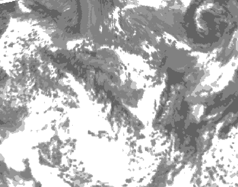 GDPS total cloud 144 hour forecast chart for Canada based on 2025/06/05 0000Z data
