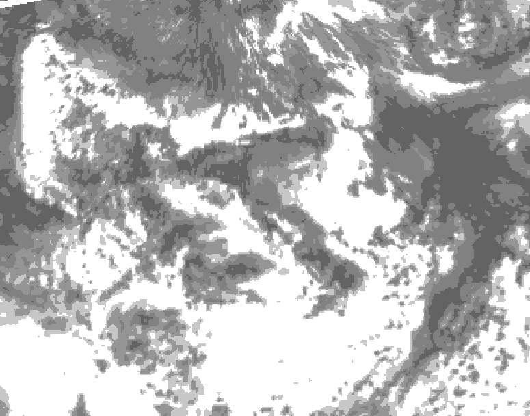 GDPS total cloud 168 hour forecast chart for Canada based on 2025/06/05 0000Z data