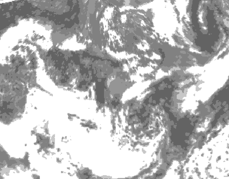 GDPS total cloud 126 hour forecast chart for Canada based on 2025/06/05 1200Z data