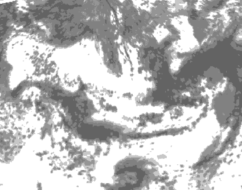 GDPS total cloud 180 hour forecast chart for Canada based on 2025/06/05 1200Z data