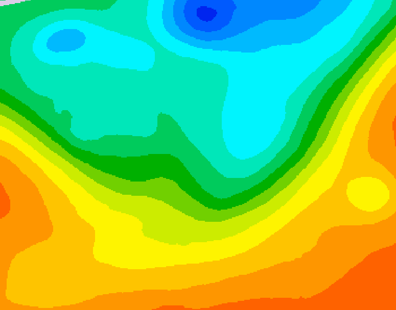 GDPS 500 millibar geopotential height 012 hour forecast chart for Canada based on 2025/06/06 0000Z data