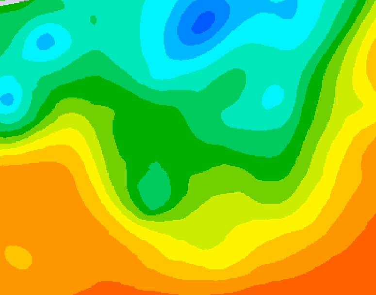 GDPS 500 millibar geopotential height 048 hour forecast chart for Canada based on 2025/06/06 0000Z data
