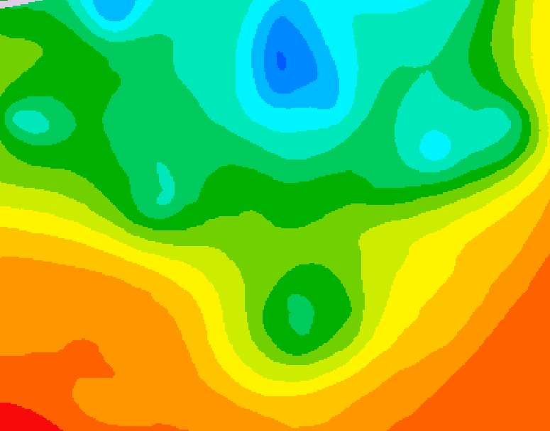 GDPS 500 millibar geopotential height 090 hour forecast chart for Canada based on 2025/06/06 0000Z data