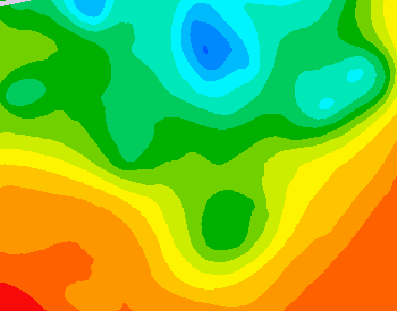 GDPS 500 millibar geopotential height 096 hour forecast chart for Canada based on 2025/06/06 0000Z data