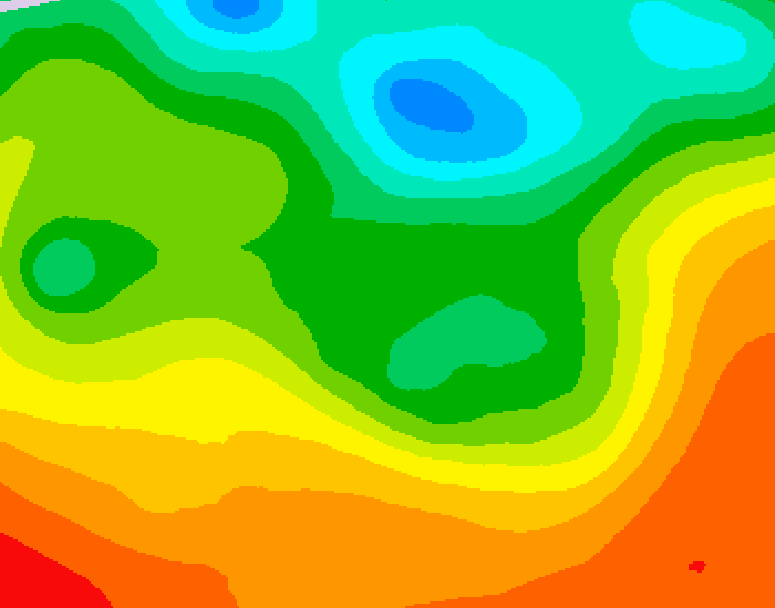 GDPS 500 millibar geopotential height 138 hour forecast chart for Canada based on 2025/06/06 0000Z data