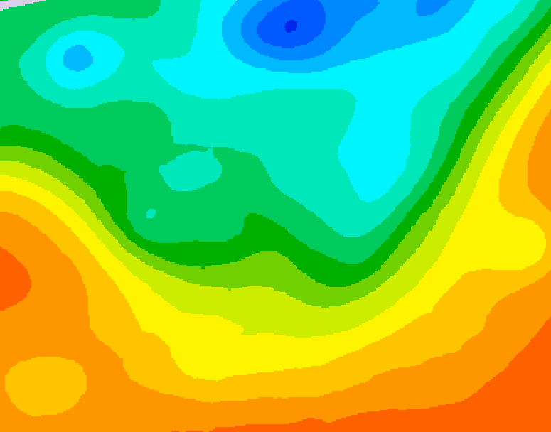 GDPS 500 millibar geopotential height 012 hour forecast chart for Canada based on 2025/06/06 1200Z data