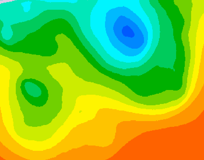 GDPS 500 millibar geopotential height 174 hour forecast chart for Canada based on 2025/06/06 1200Z data