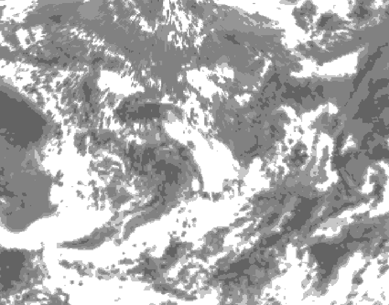 GDPS total cloud 024 hour forecast chart for Canada based on 2025/06/06 0000Z data