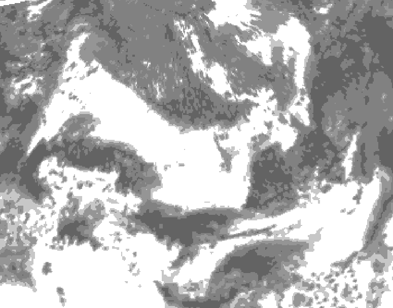 GDPS total cloud 186 hour forecast chart for Canada based on 2025/06/06 0000Z data