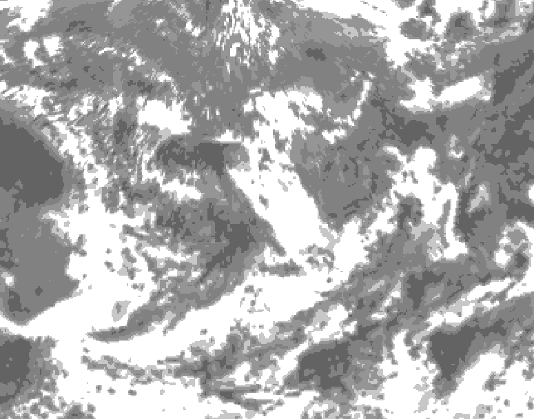 GDPS total cloud 012 hour forecast chart for Canada based on 2025/06/06 1200Z data