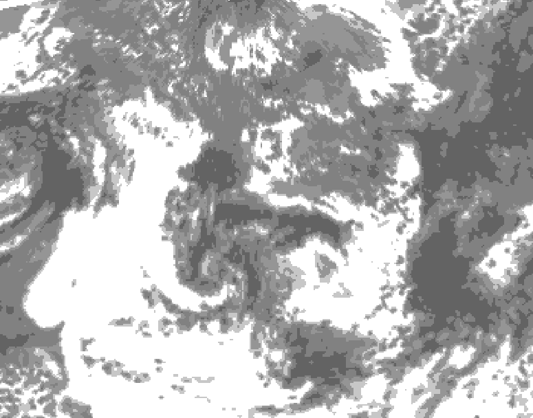 GDPS total cloud 036 hour forecast chart for Canada based on 2025/06/06 1200Z data