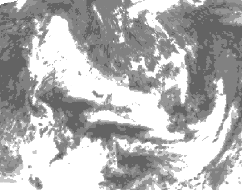 GDPS total cloud 174 hour forecast chart for Canada based on 2025/06/06 1200Z data
