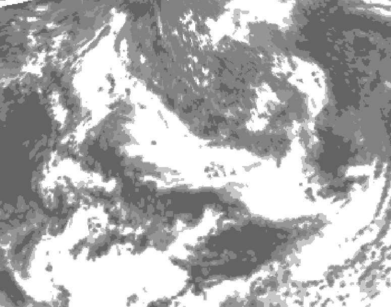 GDPS total cloud 192 hour forecast chart for Canada based on 2025/06/06 1200Z data