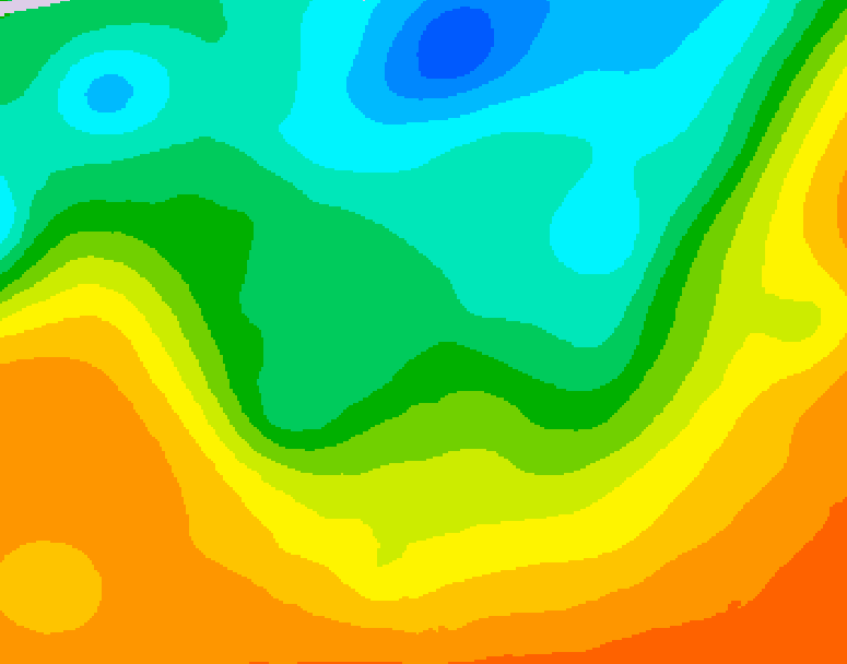 GDPS 500 millibar geopotential height 012 hour forecast chart for Canada based on 2025/06/07 0000Z data