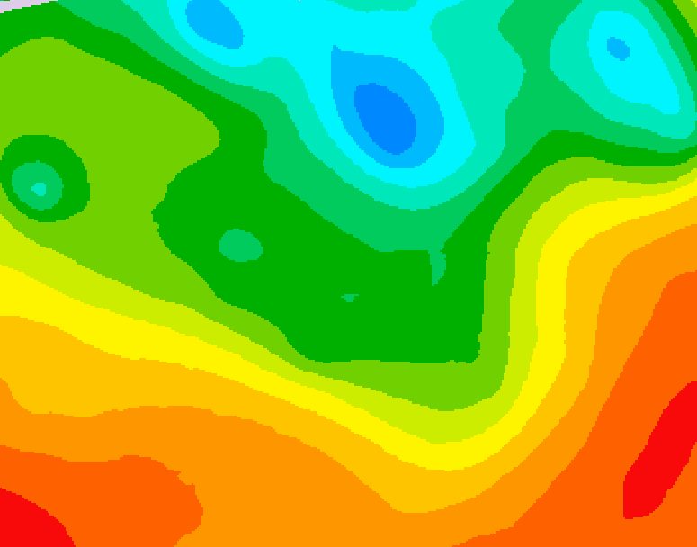 GDPS 500 millibar geopotential height 096 hour forecast chart for Canada based on 2025/06/07 0000Z data