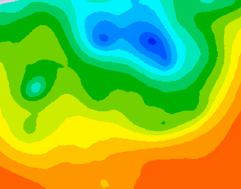 GDPS 500 millibar geopotential height 138 hour forecast chart for Canada based on 2025/06/07 0000Z data