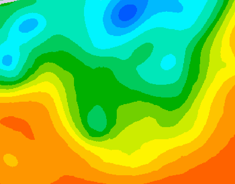 GDPS 500 millibar geopotential height 012 hour forecast chart for Canada based on 2025/06/07 1200Z data