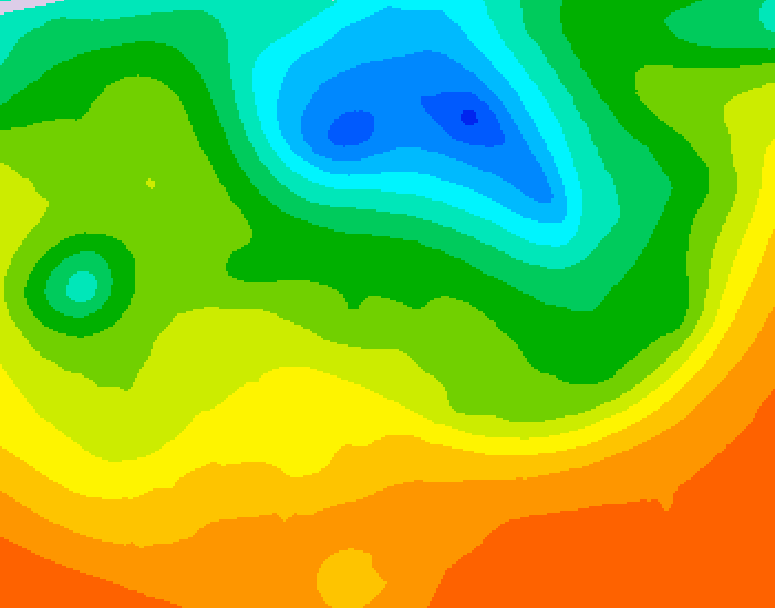 GDPS 500 millibar geopotential height 132 hour forecast chart for Canada based on 2025/06/07 1200Z data