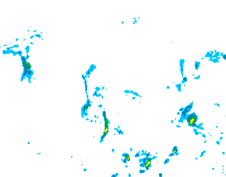 GDPS precipitation 012 hour forecast chart for Canada based on 2025/06/07 1200Z data