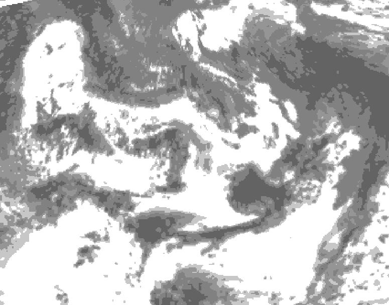 GDPS total cloud 138 hour forecast chart for Canada based on 2025/06/07 0000Z data