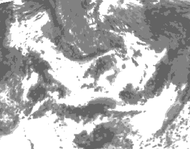 GDPS total cloud 156 hour forecast chart for Canada based on 2025/06/07 0000Z data