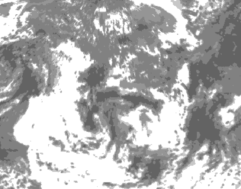 GDPS total cloud 012 hour forecast chart for Canada based on 2025/06/07 1200Z data
