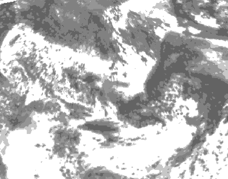 GDPS total cloud 108 hour forecast chart for Canada based on 2025/06/07 1200Z data