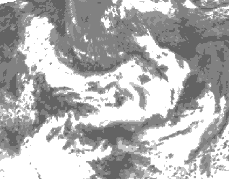 GDPS total cloud 144 hour forecast chart for Canada based on 2025/06/07 1200Z data