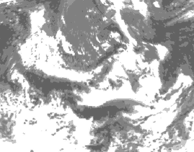 GDPS total cloud 156 hour forecast chart for Canada based on 2025/06/07 1200Z data