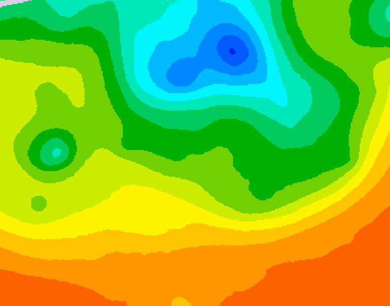 GDPS 500 millibar geopotential height 120 hour forecast chart for Canada based on 2025/06/08 0000Z data