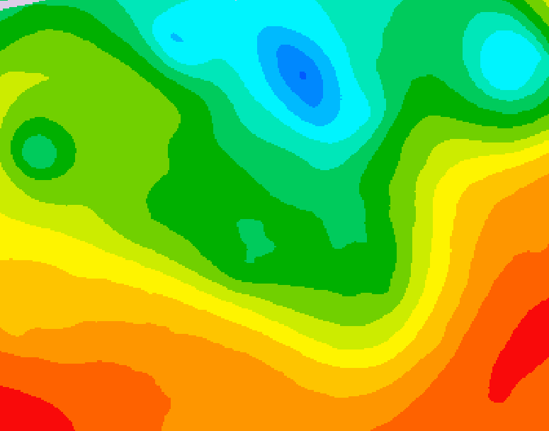 GDPS 500 millibar geopotential height 060 hour forecast chart for Canada based on 2025/06/08 1200Z data