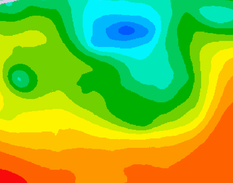 GDPS 500 millibar geopotential height 084 hour forecast chart for Canada based on 2025/06/08 1200Z data