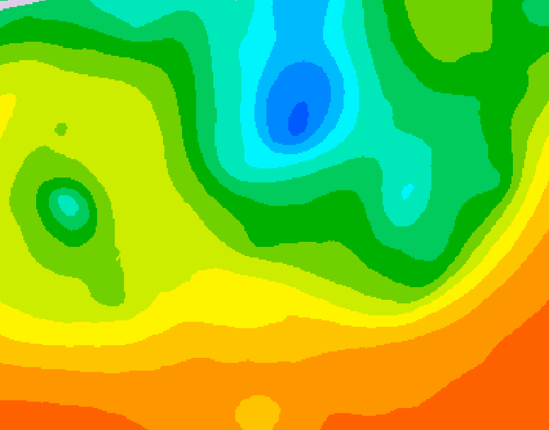 GDPS 500 millibar geopotential height 120 hour forecast chart for Canada based on 2025/06/08 1200Z data