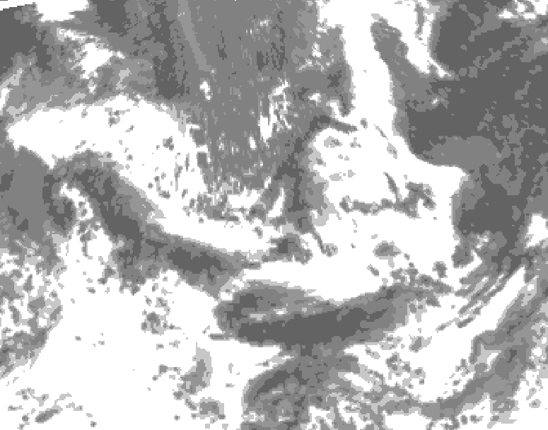 GDPS total cloud 144 hour forecast chart for Canada based on 2025/06/08 0000Z data